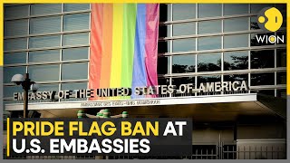 LGBTQ pride flags to be banned from flying at US embassies  WION News [upl. by Mellen79]