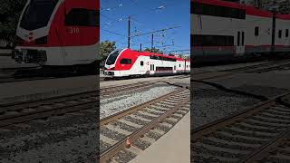 Caltrain Limited 505 at San Jose Diridon Station FT Stadler Kiss EMU caltrain [upl. by Langsdon54]