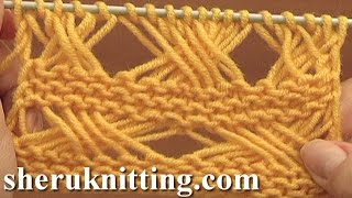 Cross Stitch Knitting Pattern Tutorial 7 Long Loops Extended Stitches [upl. by Hamitaf]