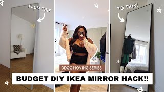 SILVER IKEA HOVET MIRROR TO BLACK  IKEA MIRROR HACK  BUDGET FRIENDLY   EASY   DIY HACK [upl. by Moulton]