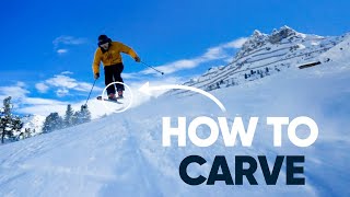 How To Carve On Skis  Moving from skidded to carving turns for intermediate skiers [upl. by Tsugua938]