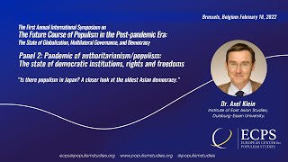 Dr Axel Klein “Is there populism in Japan” 2022 [upl. by Isborne]