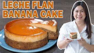 LECHE FLAN BANANA CAKE  Jennys Kitchen [upl. by Hugibert]