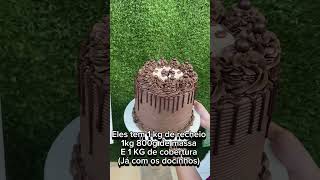 BOLO REDONDO X QUADRADO chocolatecake bolodechocolate cake bolosconfeitados bolochocolatudo [upl. by Arimak]