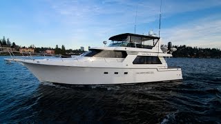 Tollycraft 55 Pilothouse Rare boat with WalkAround side decks [upl. by Jankey904]