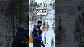 Curiosidades sobre a Finlândia 🇫🇮 Parte 4  Cachoeiras Congeladas finlandia rovaniemi laponia [upl. by Atilrep]