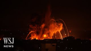 Watch Explosions Hit Gaza as Israel Launches Overnight Strikes  WSJ News [upl. by Yong]