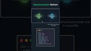 Glass morphism button coding css [upl. by Heinrich427]