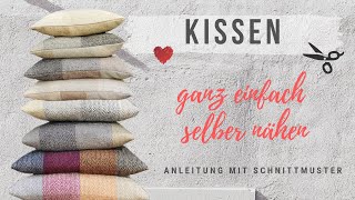 Kissenbezug nähen mit Reißverschluss  Schritt für Schritt Anleitung [upl. by Holly-Anne568]