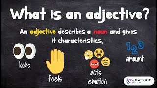 What is an Adjective  Adjectives for Kids  Parts of Speech [upl. by Leifeste456]