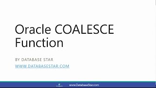 Oracle COALESCE Function [upl. by Aiello868]