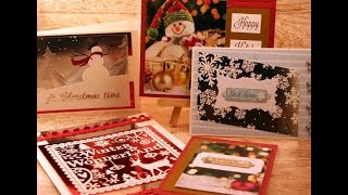 Recycled and use your stash Christmas cards 67 [upl. by Sillsby968]