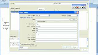 Creating a bibliography with Word 2007 [upl. by Lleznol]