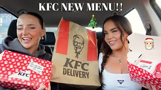 Trying The New KFC Christmas Menu amp Drive With Us  Immie and Kirra [upl. by Nicks]