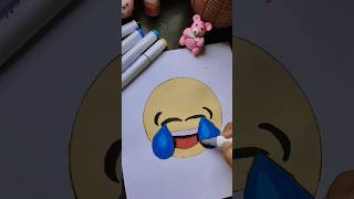 Laughing emoji drawing 🤣😂art satisfyingartemoji shorts viralshorts youtubeshorts shortvideo [upl. by Sheryl]