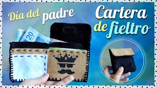 Ideas de REGALOS para el DÍA DEL PADRE 👔 CARTERA de fieltro 👨 Manualidades para el día del PADRE 👔 [upl. by Oisacin]