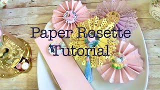 DIY Paper Flowers 🌸 Let’s Make Paper Rosettes Craft with me TUTORIAL [upl. by Irakuy]