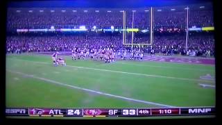 NaVorro Bowman 89 yard Interception Last Game In Candlestick [upl. by Lednek]