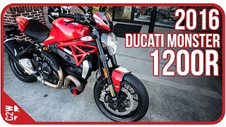 2016 Ducati Monster 1200R  First Ride [upl. by Peednam]