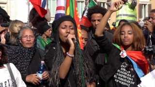 Eritrean demonstration in Rome Italy  Denunciation of the Dictatorial Regime in Eritrea [upl. by Yelrebmik840]