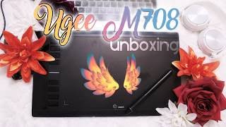 Ugee M708 Graphics Tablet Unboxing [upl. by Bartram]