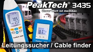 PeakTech 3435 Profi Leitungssucher Professional Cable Detector [upl. by Sari942]