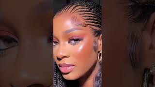 Half braids and sewin hairstyle braiding hairstyle knotlessbraids bohobraids [upl. by Anolahs]