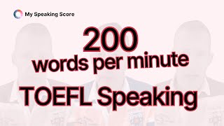 TOEFL Speaking  Speaking Speed Matters Proof [upl. by Suinotna]