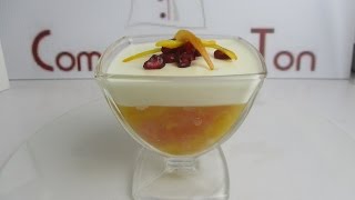 Recette des verrines de panna cotta sur fond de gelée doranges [upl. by Uriel]