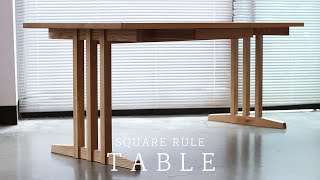 SQUARERULE FURNITURE  Making a WhiteOak Table with Drawer [upl. by Wise]