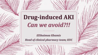 Drug induced AKI  Can we avoid [upl. by Yzzik593]