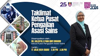 Taklimat Ketua Pusat Pengajian Asasi Sains  MDS 2024 [upl. by Elohcin]