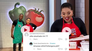 Gatvol Tirelo responds to mean comments after her cooking show 😭 [upl. by Aneej]