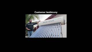 Mr Sudeep from the Malnad region reviews our New innovative Nuetech Digital Solar Water Heater [upl. by Jena]