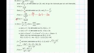 1maths Dérivation de quotients exercice n°5 [upl. by Easlehc841]