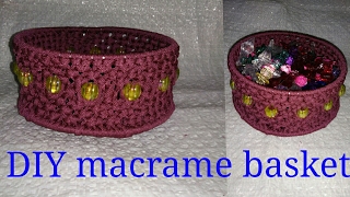 DIY macrame basket full step wise procedure [upl. by Kariv]