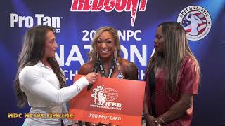 2023 NPC Nationals Womens Physique Overall Winner Michelle Johnson Interview [upl. by Lenahs]