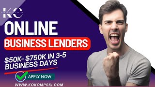 Online Business lenders  Get Business Loans Online  750k Online in 3 Business Days No Collateral [upl. by Garfield957]