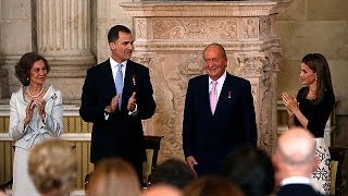 King Juan Carlos signs into law his abdication [upl. by Guillemette]