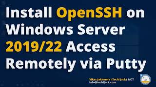 Install OpenSSH on Windows server 2019  OpenSSH Windows Server 2022 [upl. by Eran]