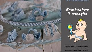 Tutorial Bomboniera sonaglio all uncinetto [upl. by Airlia]