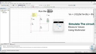 Voltage Divider Simulation  Multisim  Simulate Electronics [upl. by Jemimah]