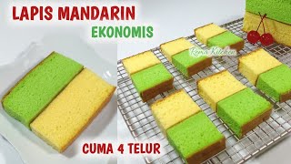 EKONOMIS TAPI HASILNYA TETAP LEMBUT DAN ENAK  LAPIS MANDARIN PANDAN lapismandarin lapissurabaya [upl. by Dong]