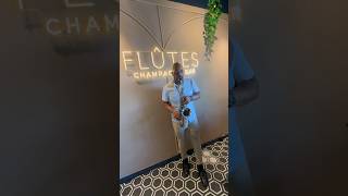 FLUTES Champagne Bar featuring Reggie on Sax Winter Park Village reginaldellisonreggieonsa5832 [upl. by Eilsel]