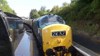 Steam Train Cab Ride 75014 KingswearPaignton train railways [upl. by Narag]