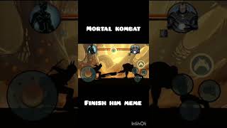 Shadow fight 2 mortal kombat finish him meme new trend [upl. by Garlen]