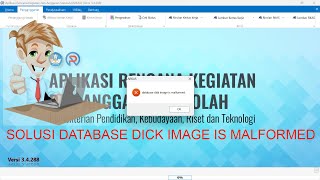 SOLUSI ARKAS DATABASE DISK IMAGE IS MALFORMED [upl. by Gawen]