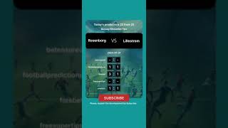 Rosenborg vs Lillestrom Today Prediction football predictions bettingtips [upl. by Ylahtan]