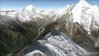 Namcha Barwa FlyAround Tour 2  Google Earth [upl. by Nosnarb180]