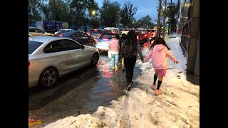 Fuerte granizada en la Ciudad de México [upl. by Eolc]